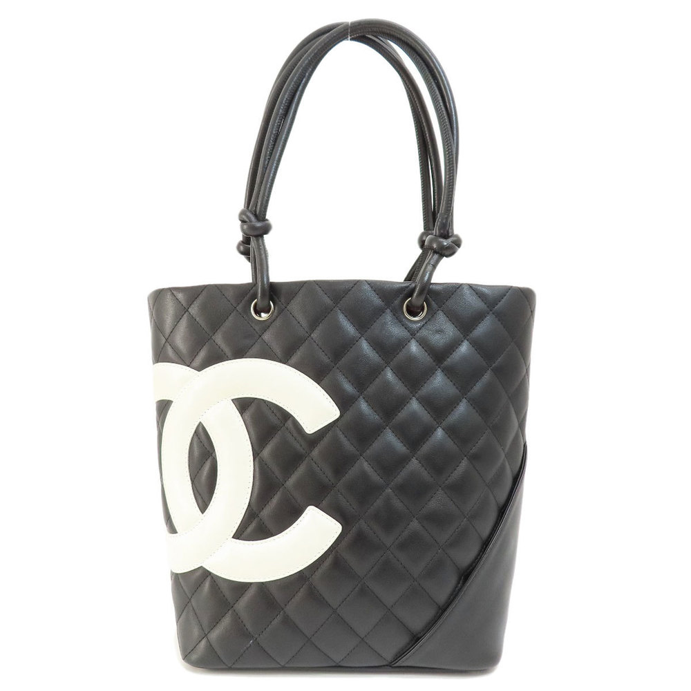 Chanel Cambon Line Tote Bag Calf Black